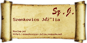 Szenkovics Júlia névjegykártya